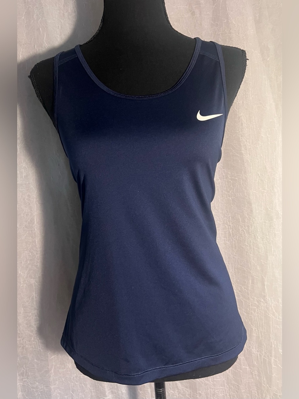 Nike Women's Navy Athletic Tank with White Swoosh